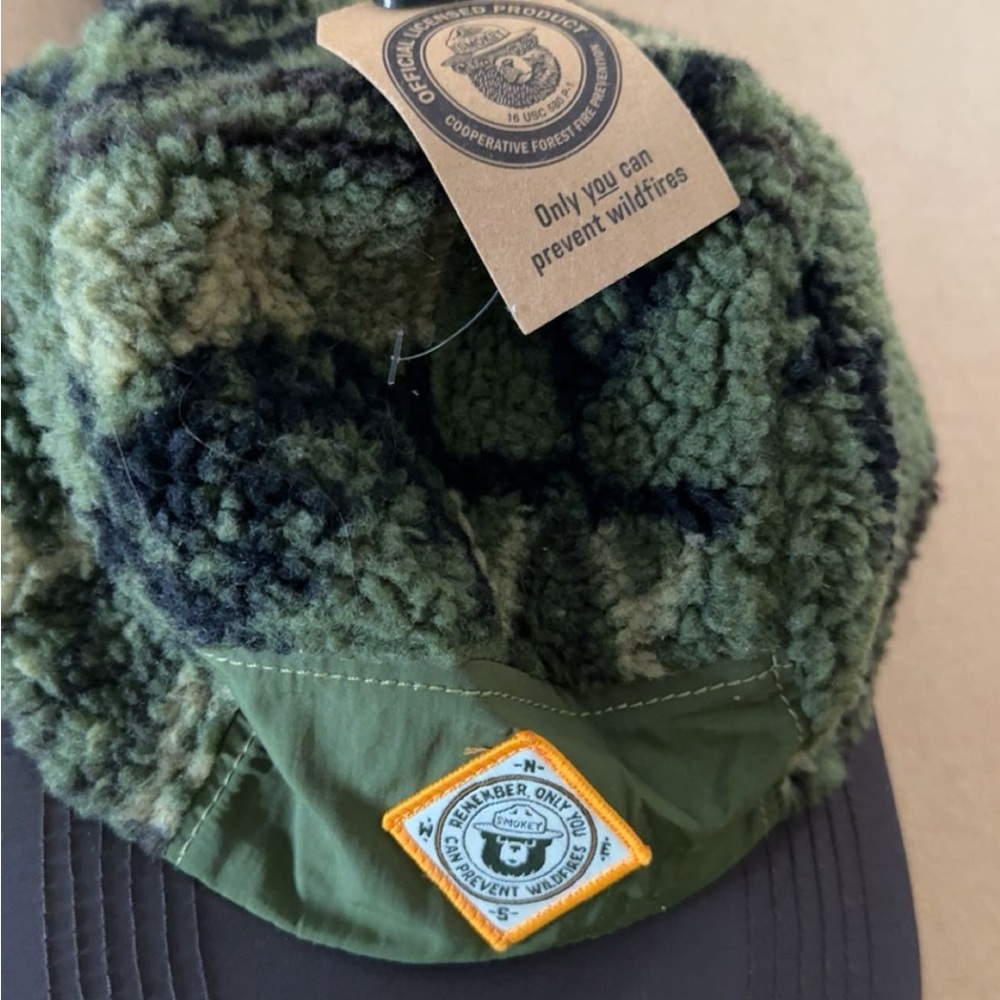 Green and Black Kids' Forest Cap